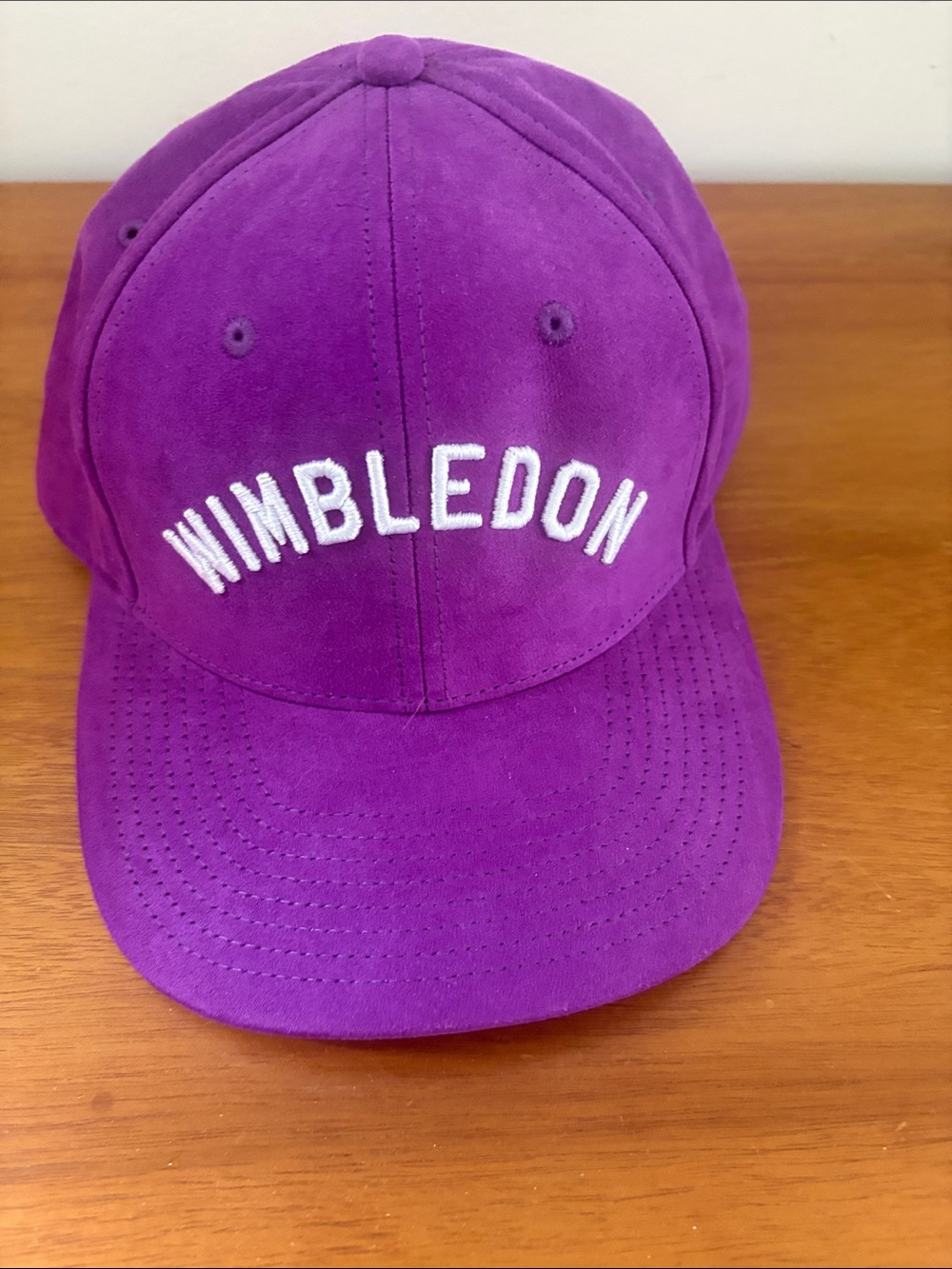 Wimbledon Purple Suede Baseball Cap